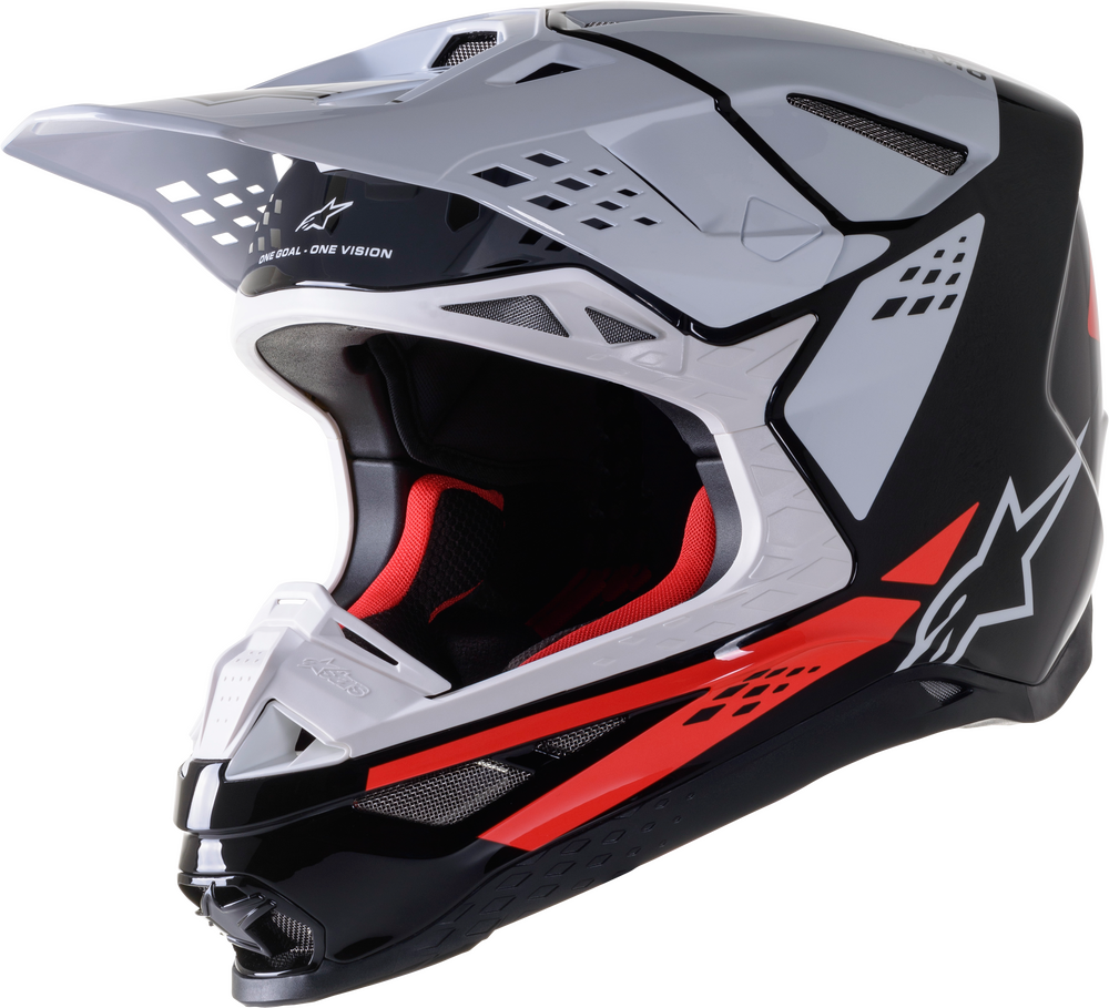 Alpinestars Supertech S M Factory Helmet Black White Red Aomc Mx