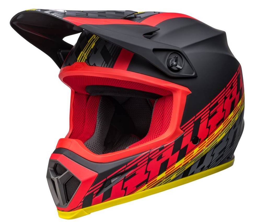 Bell Mx Mips Offset Helmet Black Red Aomc Mx