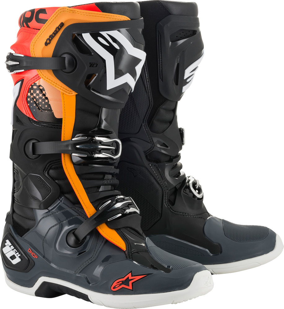 Alpinestars Tech Boots Black Orange Aomc Mx