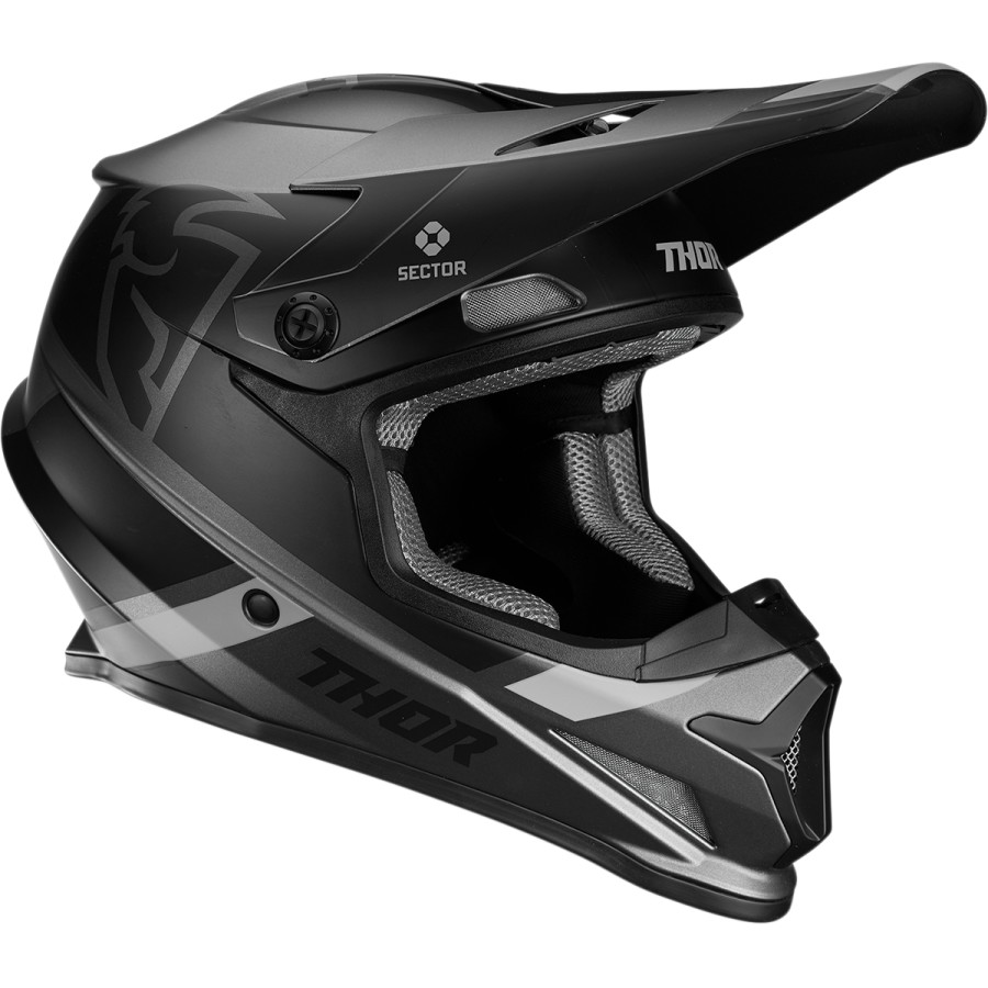 Main image of 2021 Thor Sector Split Helmet (Charcoal/Black)