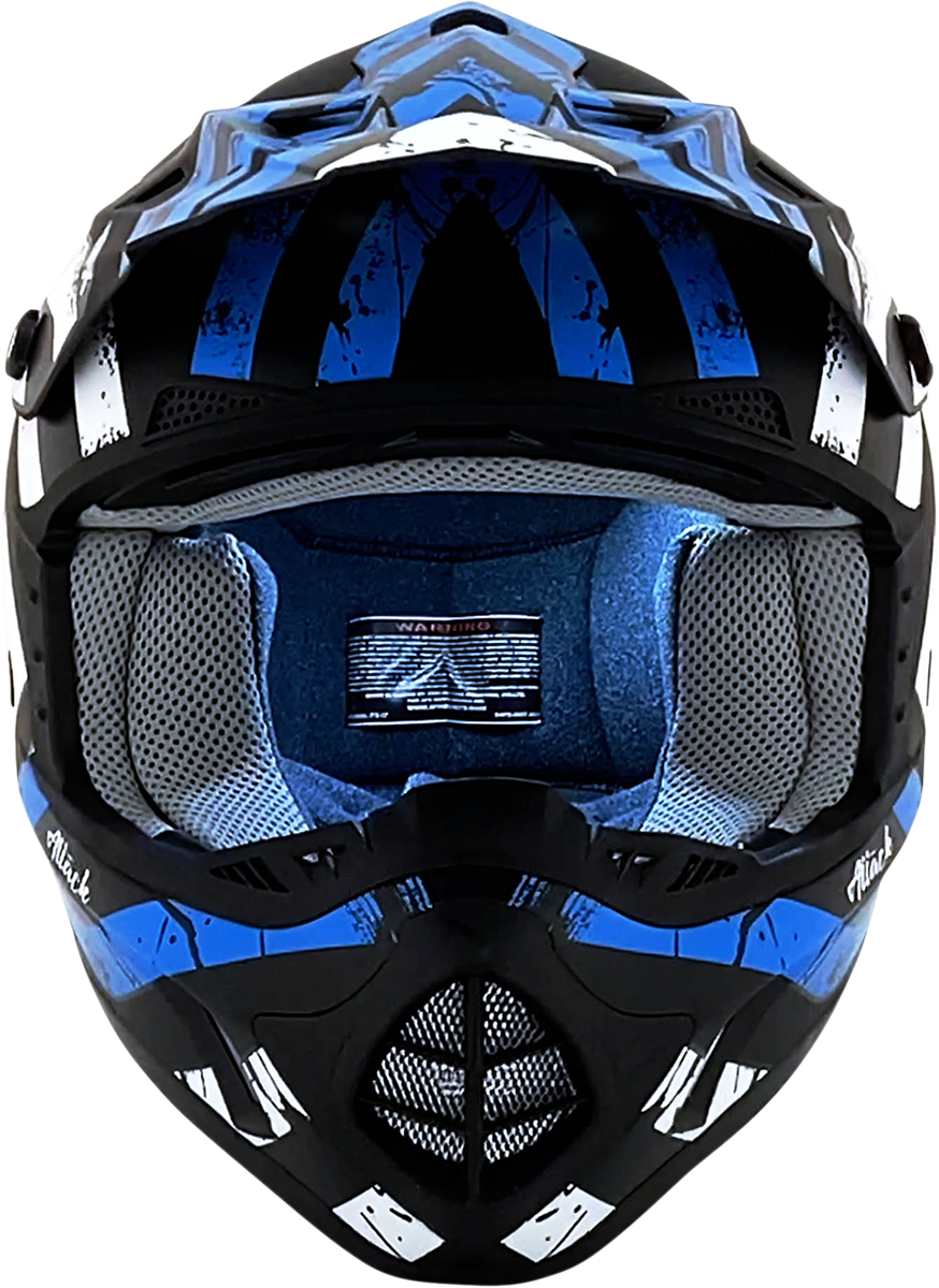 AFX FX-17 Attack Matte Black/Blue Motorcycle Helmet - 3XL, Lightweight Composite Shell: AOMC.mx AFX FX-17 Attack Matte Black/Blue Motorcycle Helmet - 3XL, Lightweight Composite Shell: AOMC.mx