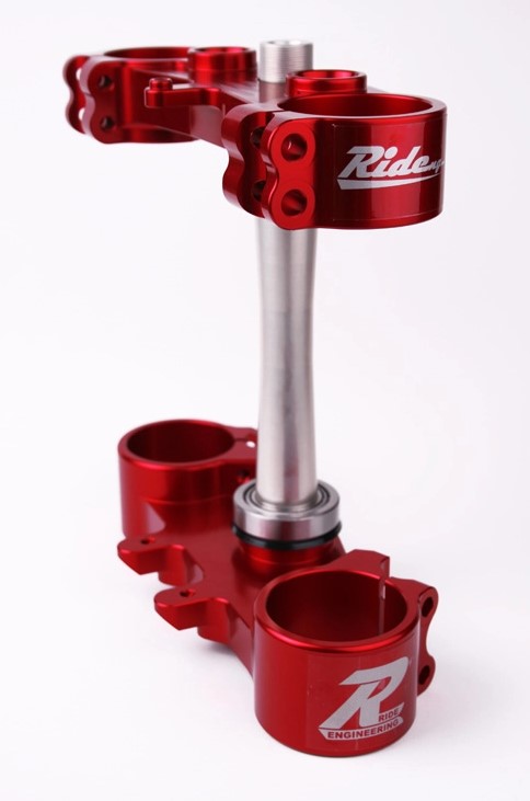 Main image of Ride Engineering Billet Split Triple Clamp Set 22mm (Red)