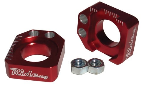 Main image of Ride Engineering Billet Axle Blocks Yamaha 02-22 (Red)