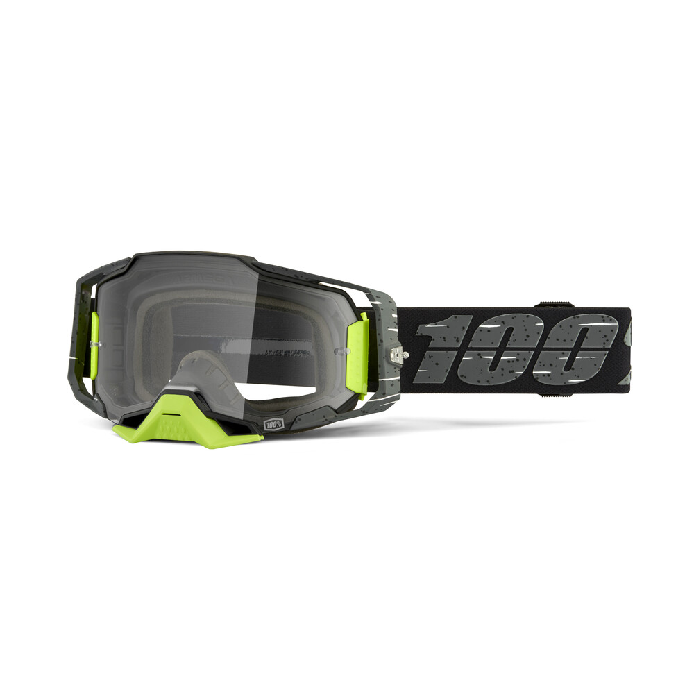 Main image of 100% Armega Goggle Clear Lens (Black/Green)