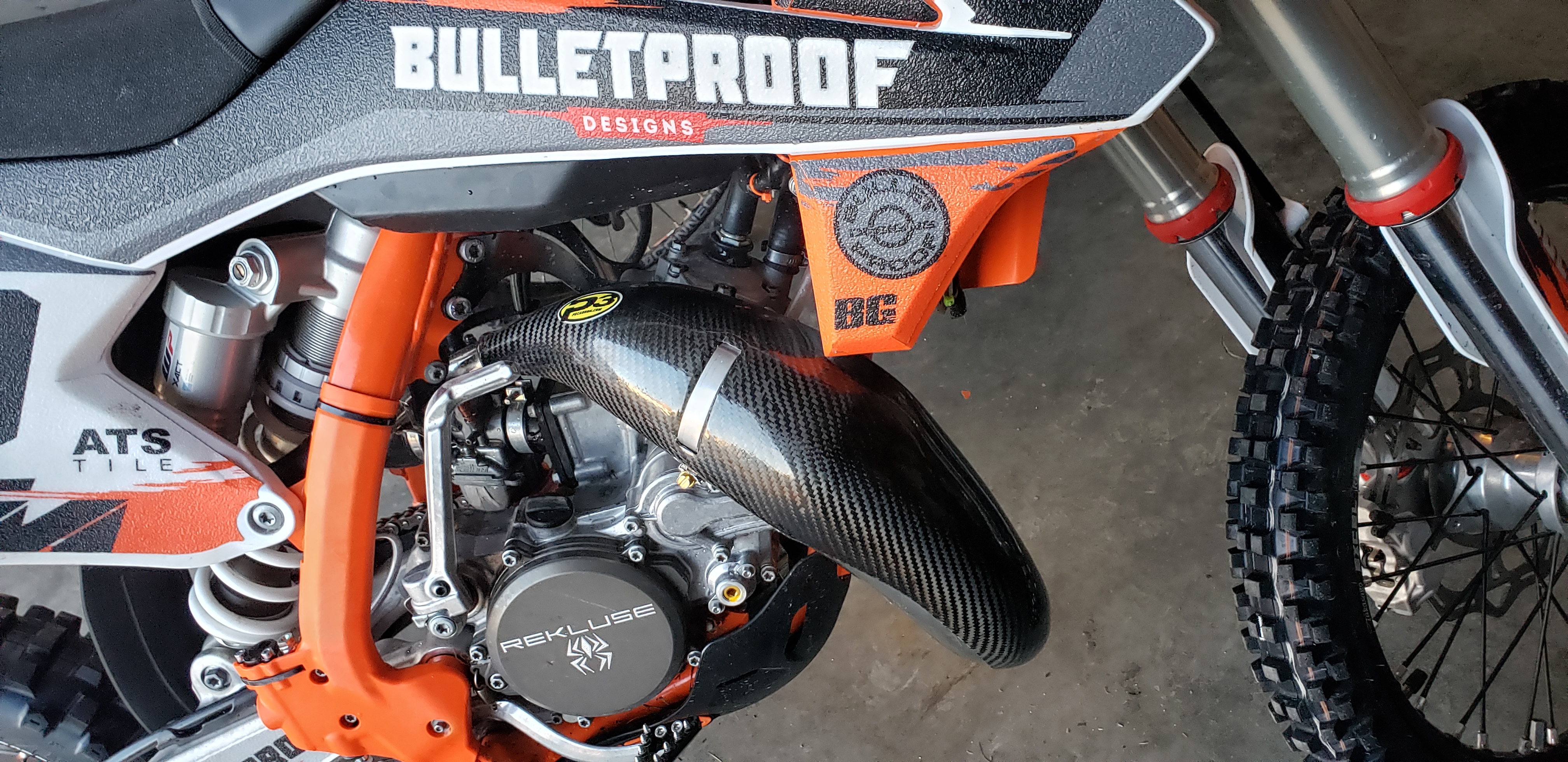 Main image of P3 Carbon Fiber Pipe Guard KTM SX85 18-22