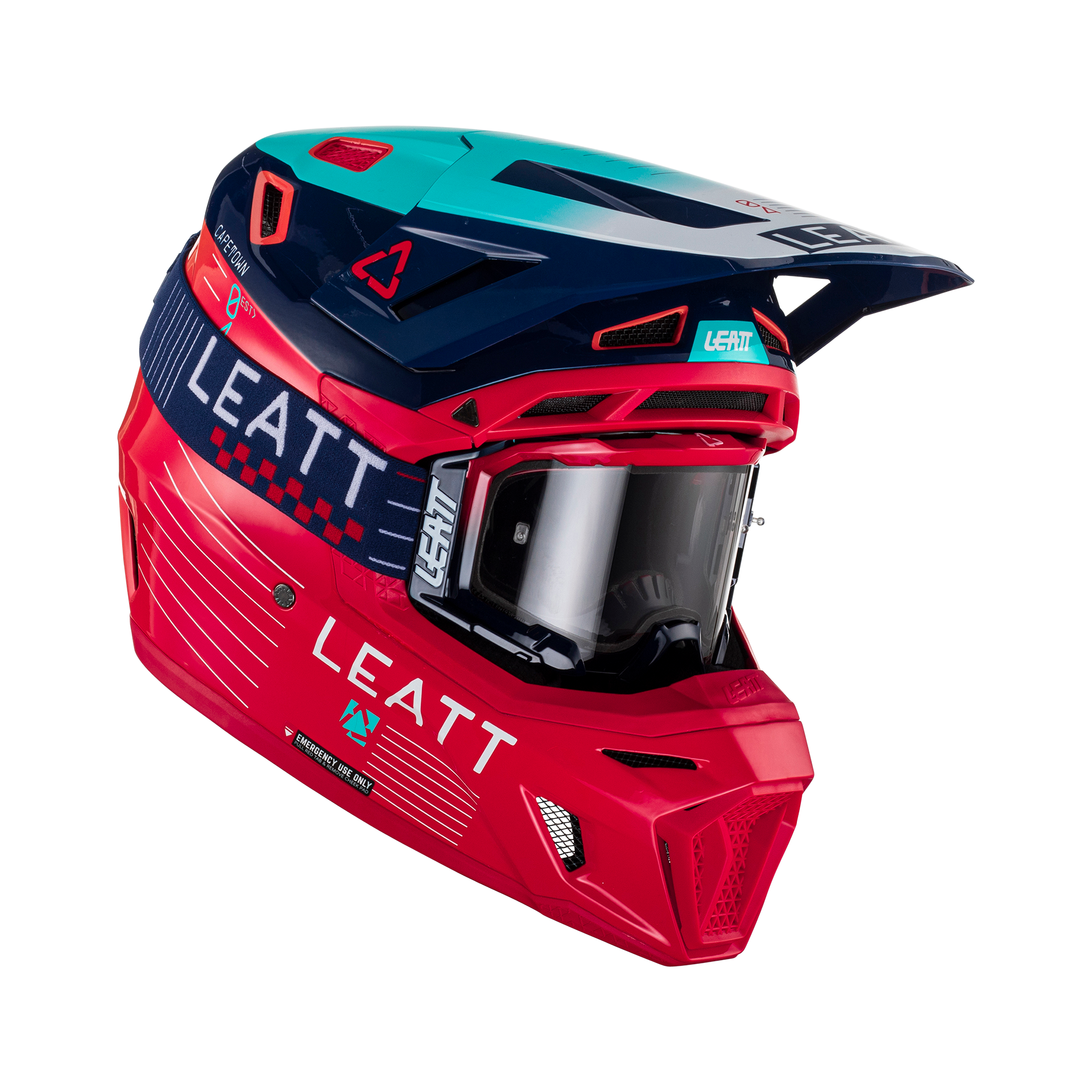 Main image of 2023 Leatt Helmet Kit Moto 8.5 Composite w/ 5.5 Goggle (Red)