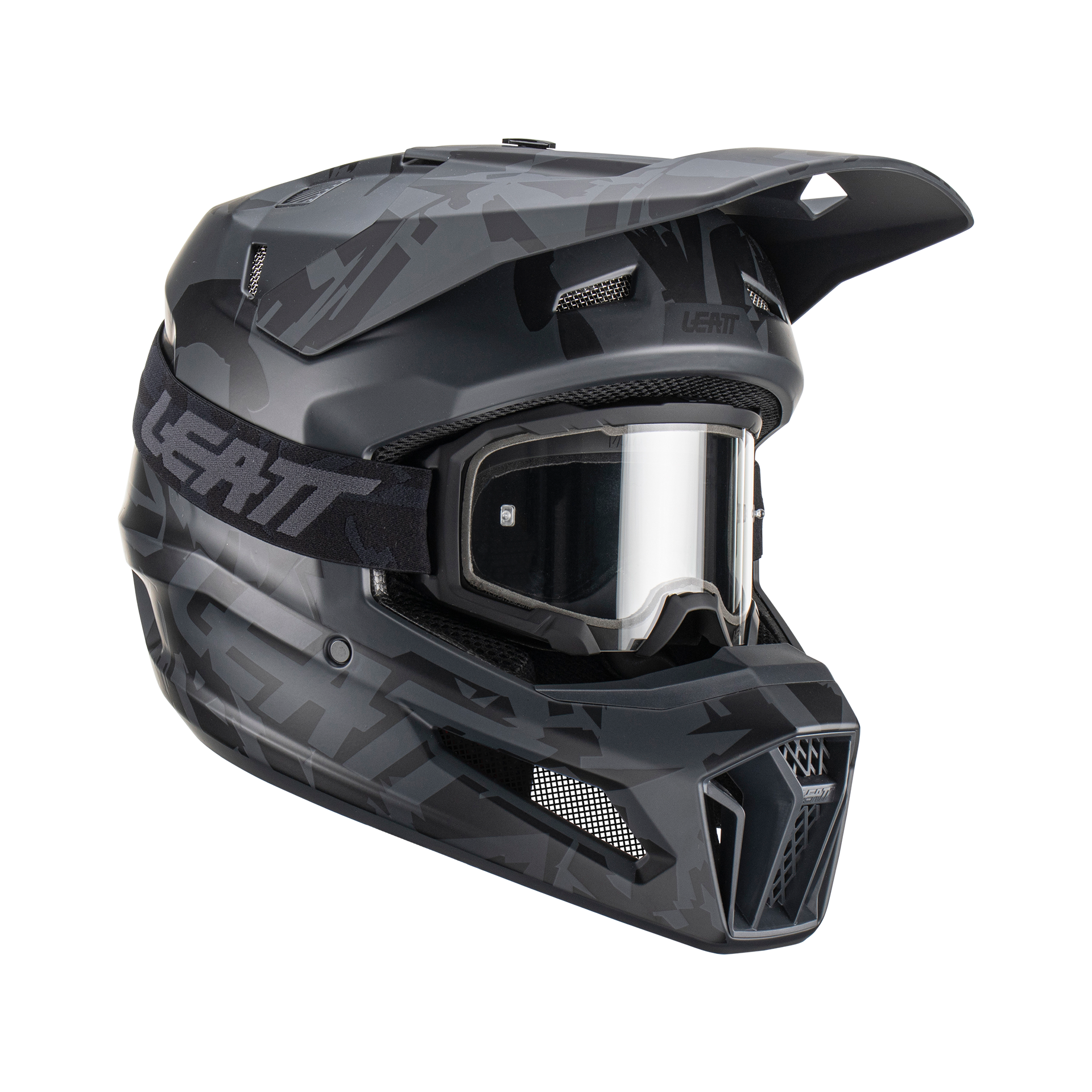 Main image of 2023 Leatt Helmet Kit Moto 3.5 w/ 4.5 Goggle (Stealth)