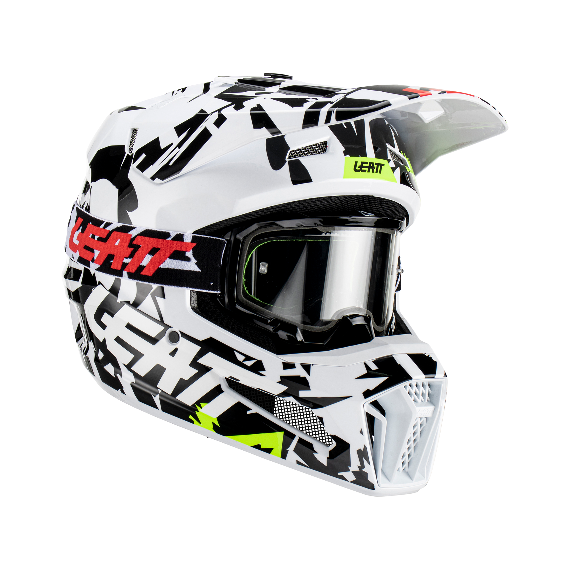 Main image of 2023 Leatt Helmet Kit Moto 3.5 w/ 4.5 Goggle (Zebra)