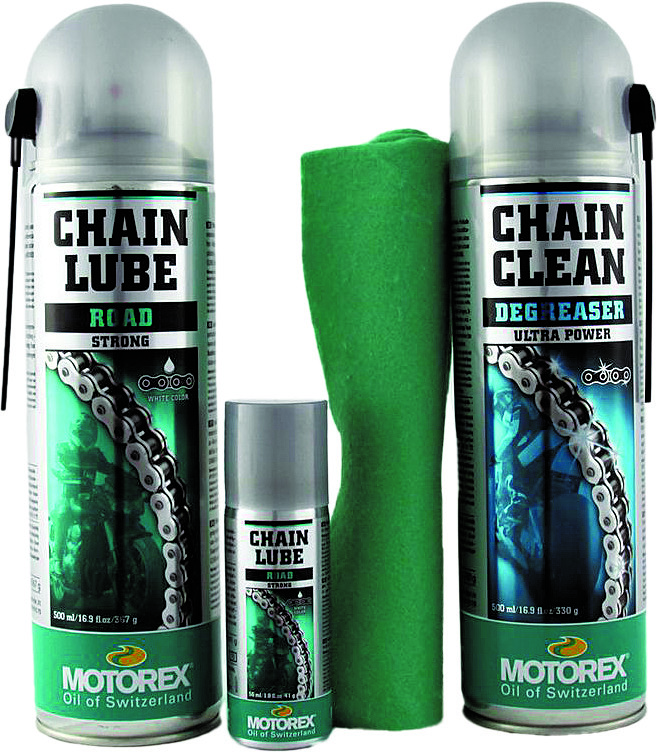 AOMC.mx Motorex Road Strong Chain Lube Clean Care Kit