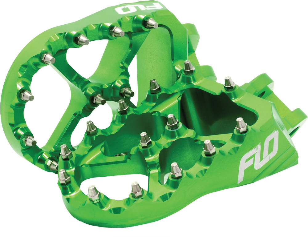 Main image of Flo Footpegs (Green) Kaw KX250/450F