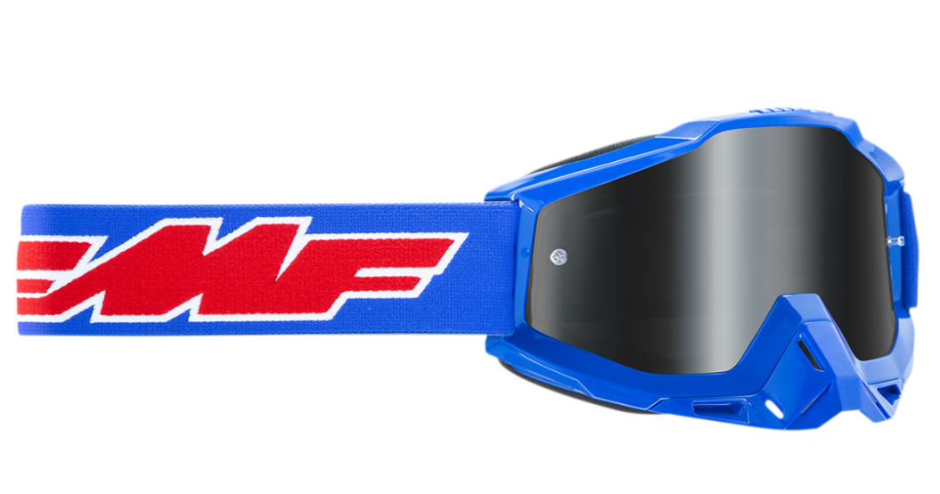 Main image of 2022 FMF Powerbomb Sand Rocket Goggles Blue (Smoke)