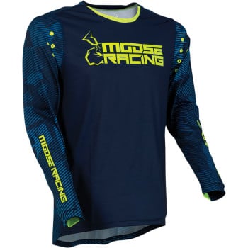 Main image of 2022 Moose Racing Agroid Jersey (Navy/Hi-Vis)