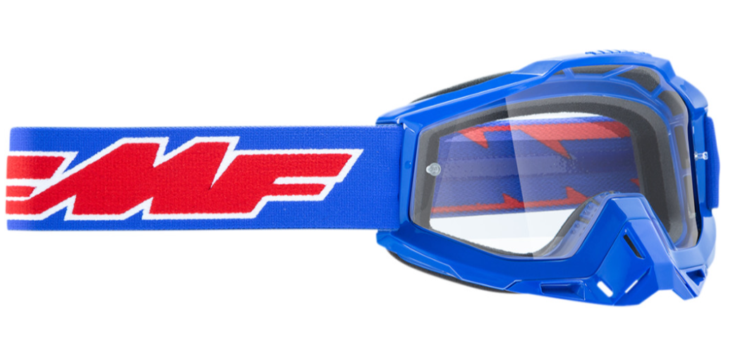 Main image of 2022 FMF Youth Powerbomb Rocket Goggles Blue (Clear)