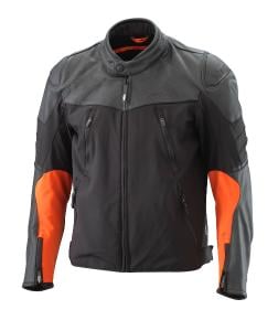 Main image of KTM Tension Leather Jacket (Black/Orange)