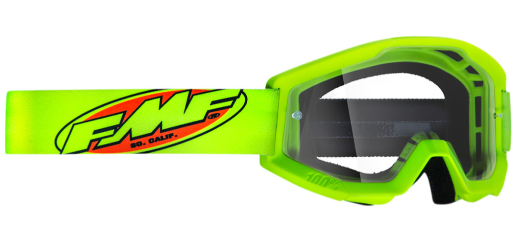 Main image of 2022 FMF Powercore Core Goggles Yellow (Clear)