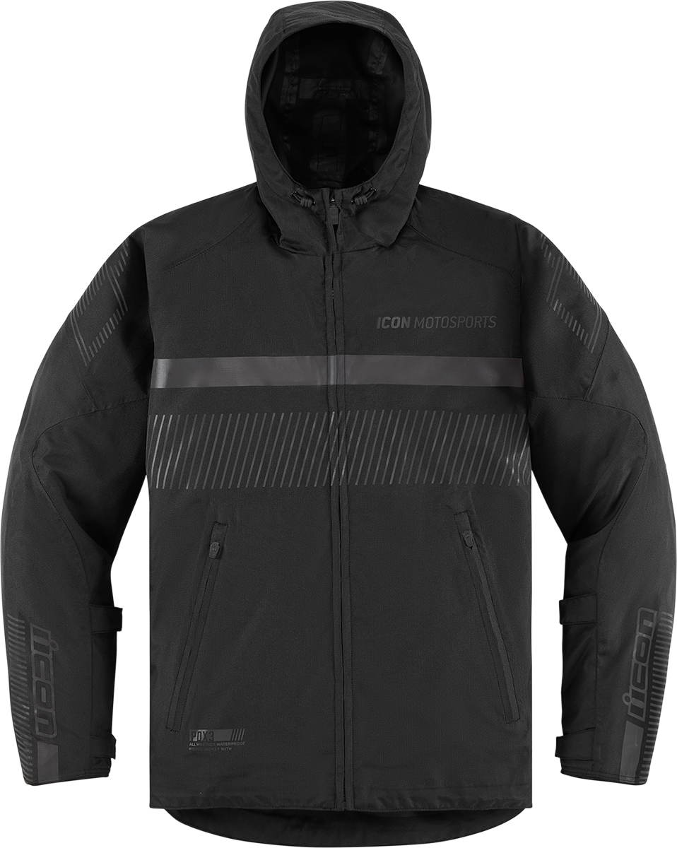 ICON Women's PDX3 Waterproof Breathable Jacket (Black): AOMC.mx