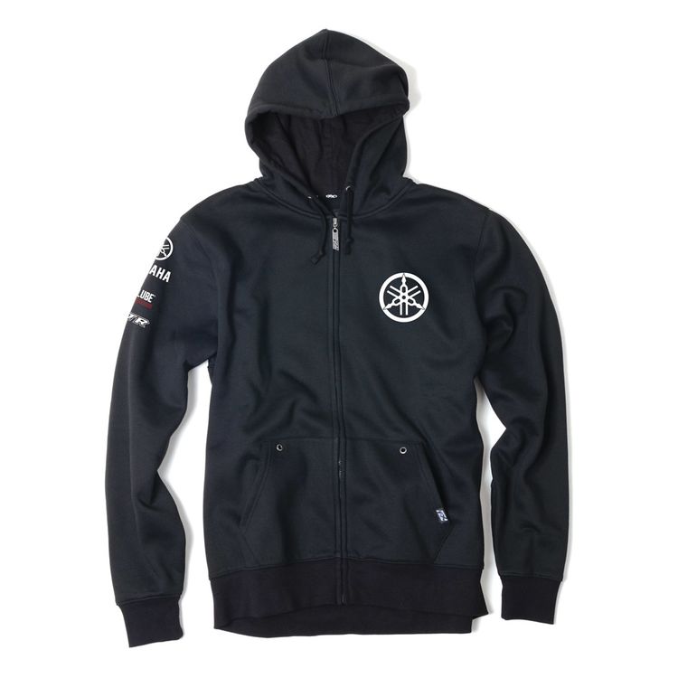 Main image of 2021 Yamaha Tuning Fork Zip-Up Hooded Sweatshirt (Black)