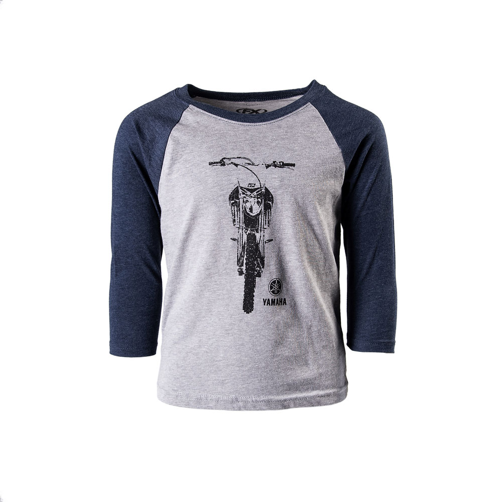 Main image of 2021 Youth Yamaha Bike Baseball Tee (Gray)