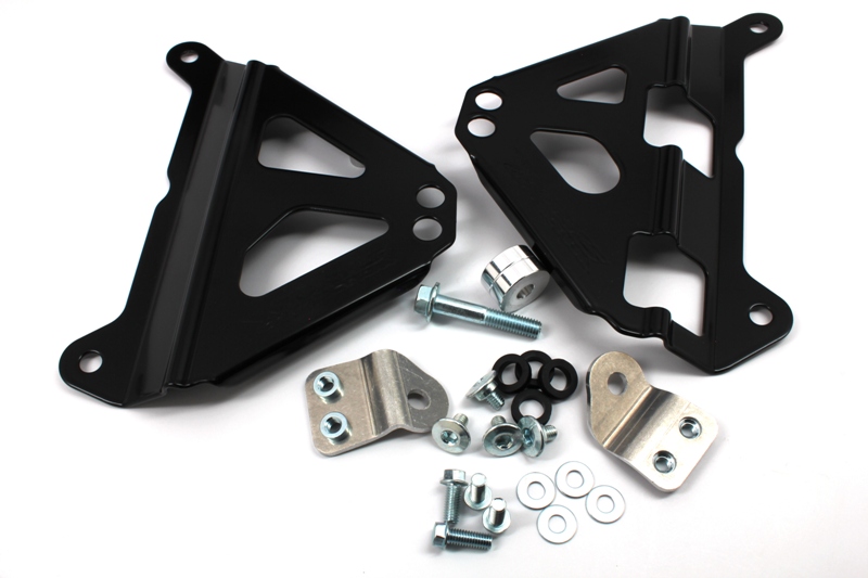 Main image of Works Connection Radiator Braces (Black) YZ250/450FX