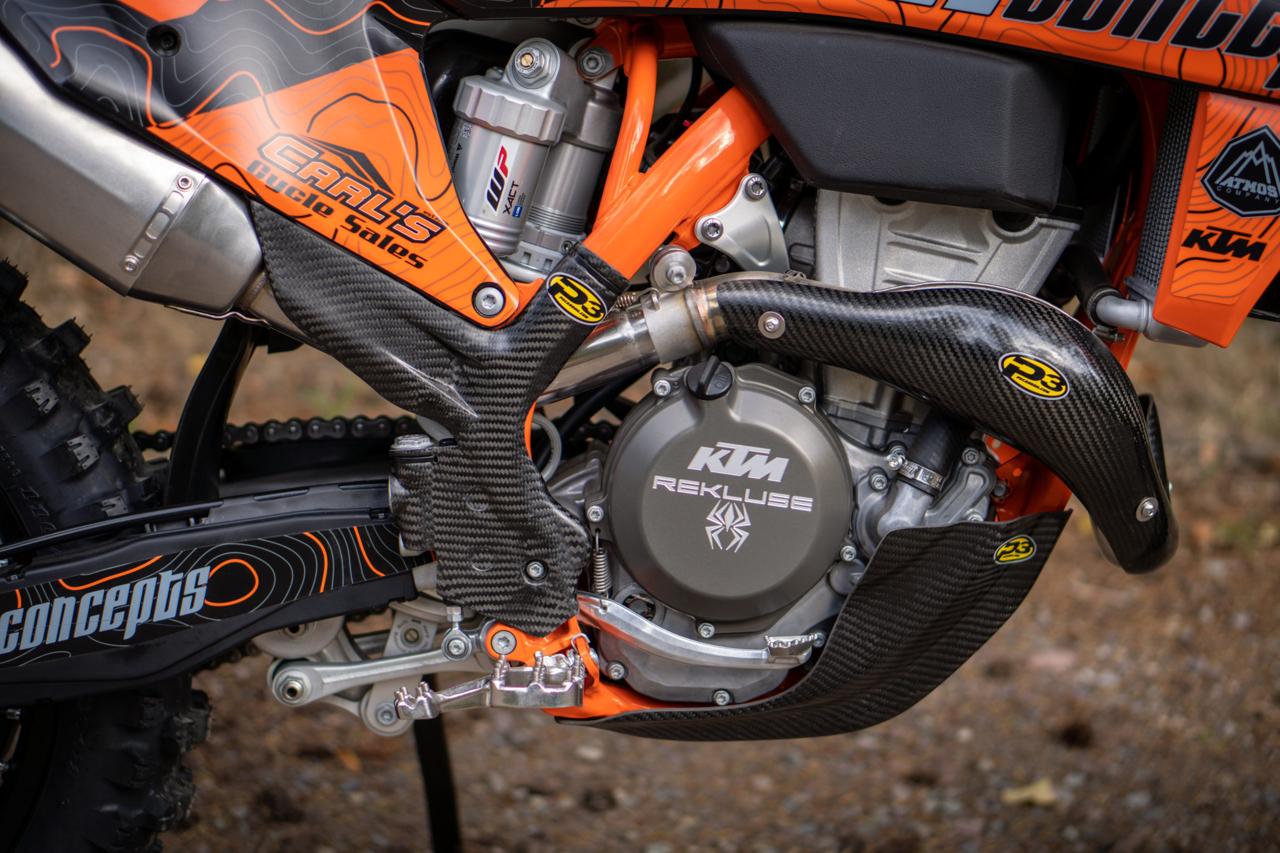 Main image of P3 Carbon MAXCoverage Heat Shield KTM 350 SX-F/XC-F 19-22