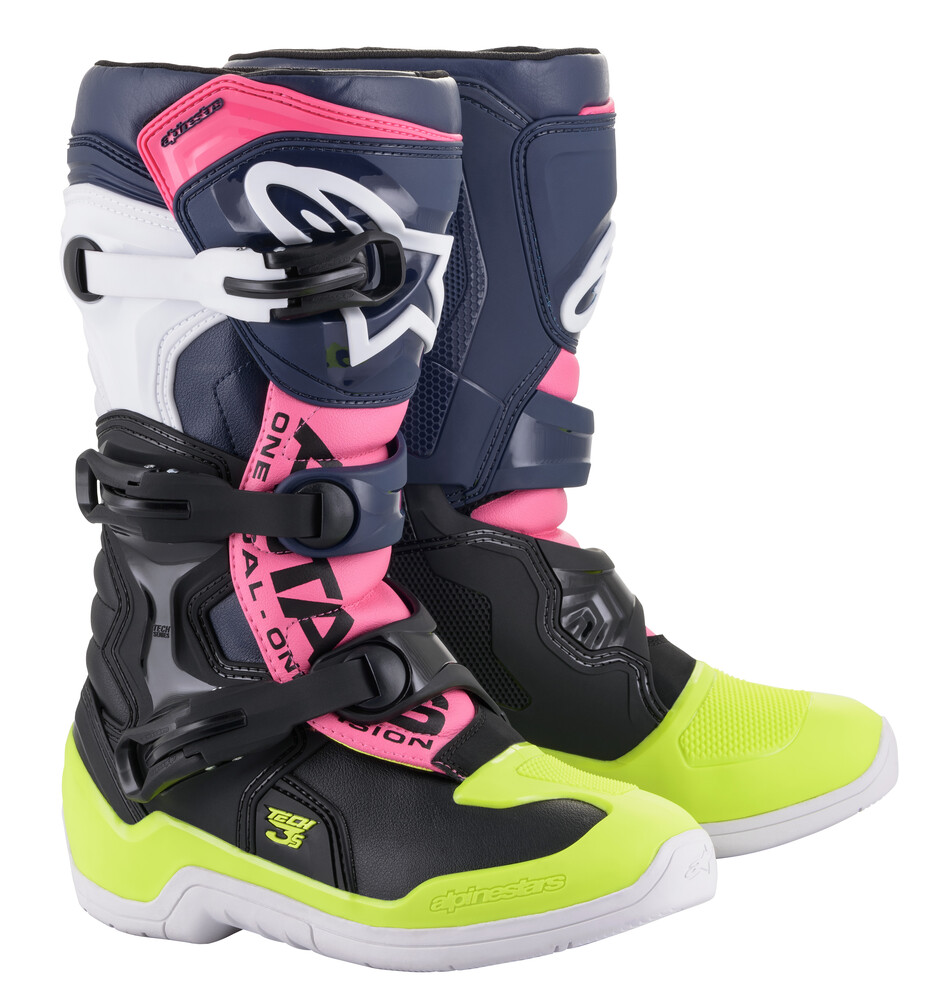 Main image of 2021 Alpinestars Tech 3S Youth Boots (Blue/Pink)