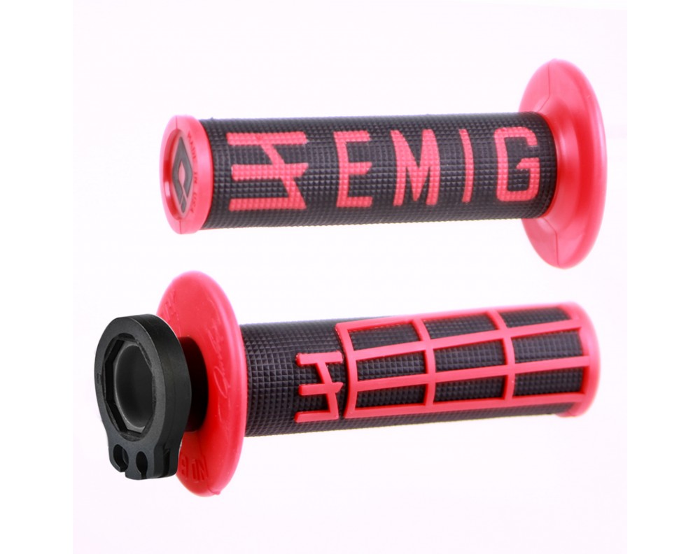 ODI Emig Racing V2 Grips (Black/Red) 4T AOMC.mx