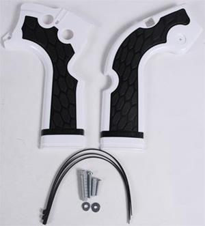 Main image of Acerbis X-Grip Frame Guards (White/Black) CRF250R 14-17 450R 13-16