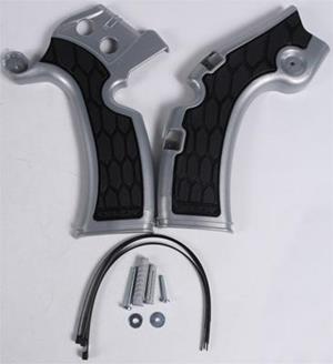 Main image of Acerbis X-Grip Frame Guards (Silver/Black) KX450F 12-17