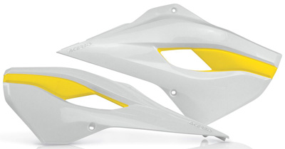 Main image of Acerbis Radiator Shrouds (White/Yellow) HQV 14-15