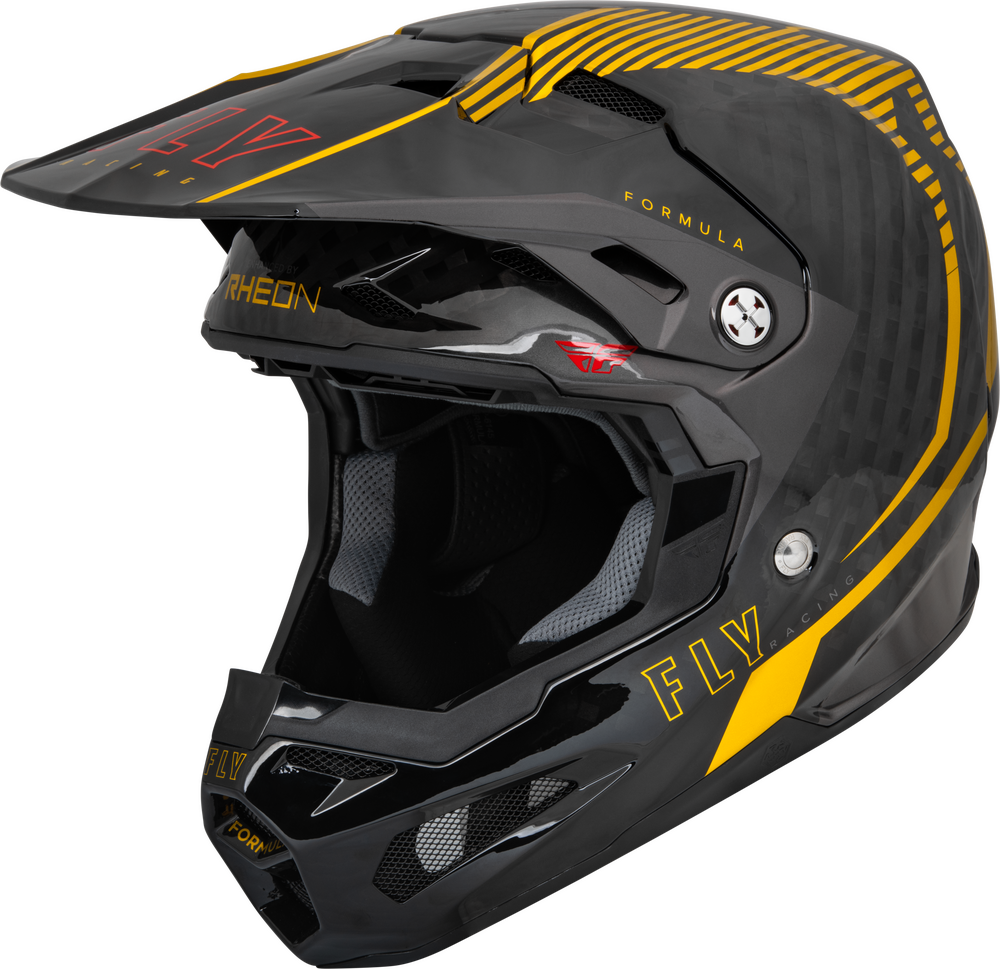 Main image of 2023 Fly Racing Formula Carbon Tracer Helmet (Black/Gold)