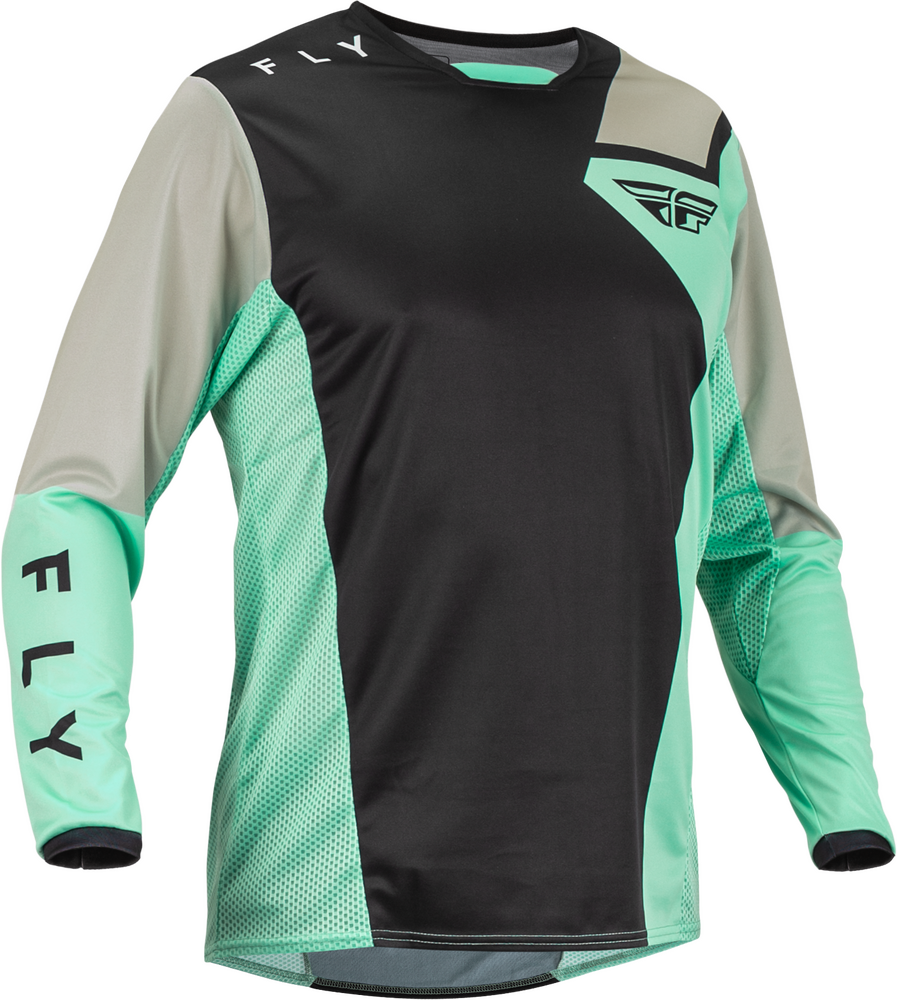 Main image of 2023 Fly Racing Kinetic Jet Jersey (Black/Mint/Grey)