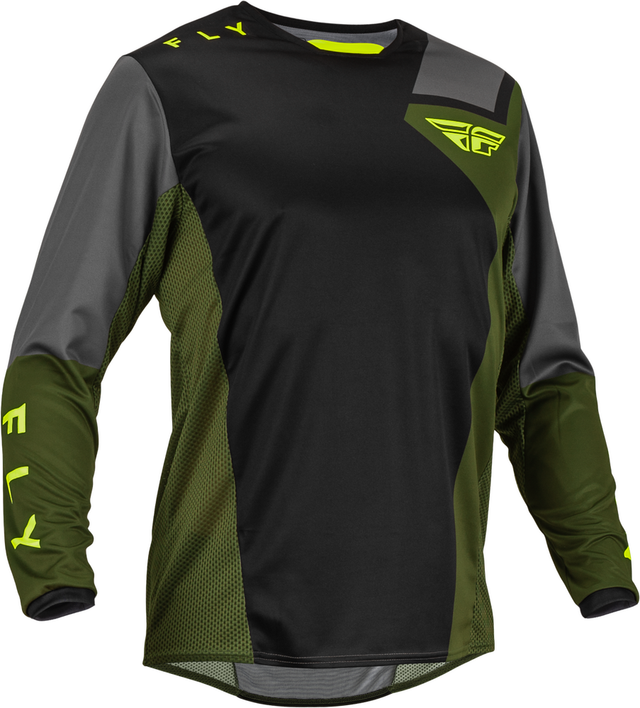 Main image of 2023 Fly Racing Kinetic Jet Jersey (Black/Green)