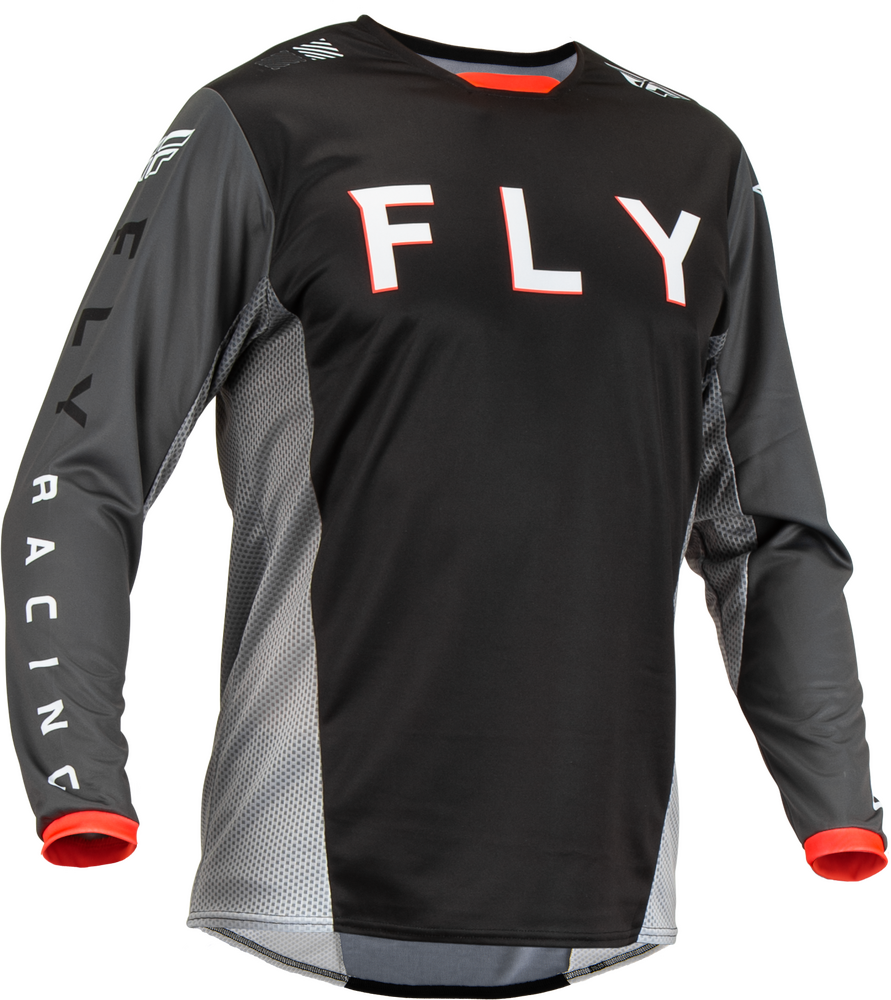 Main image of 2023 Fly Racing Kinetic Kore Jersey (Black/Grey)