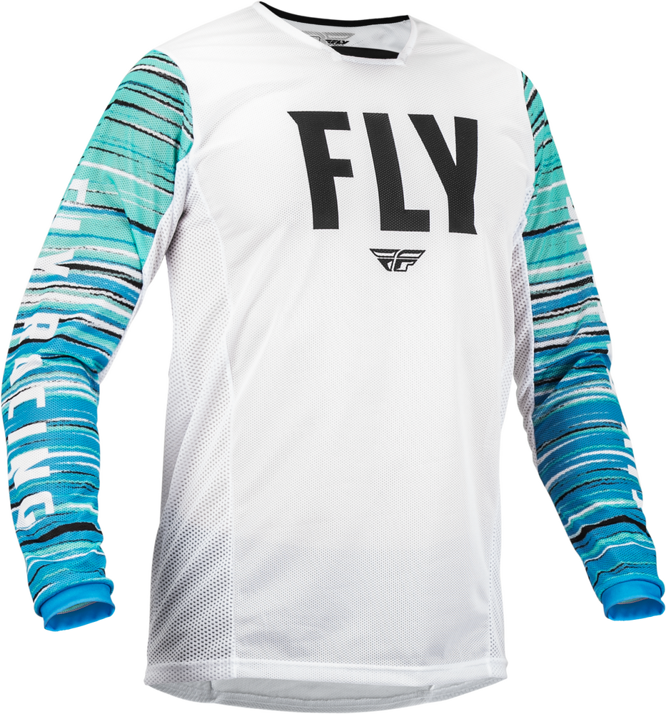 Main image of 2023 Fly Racing Kinetic Mesh Jersey (White/Blue)