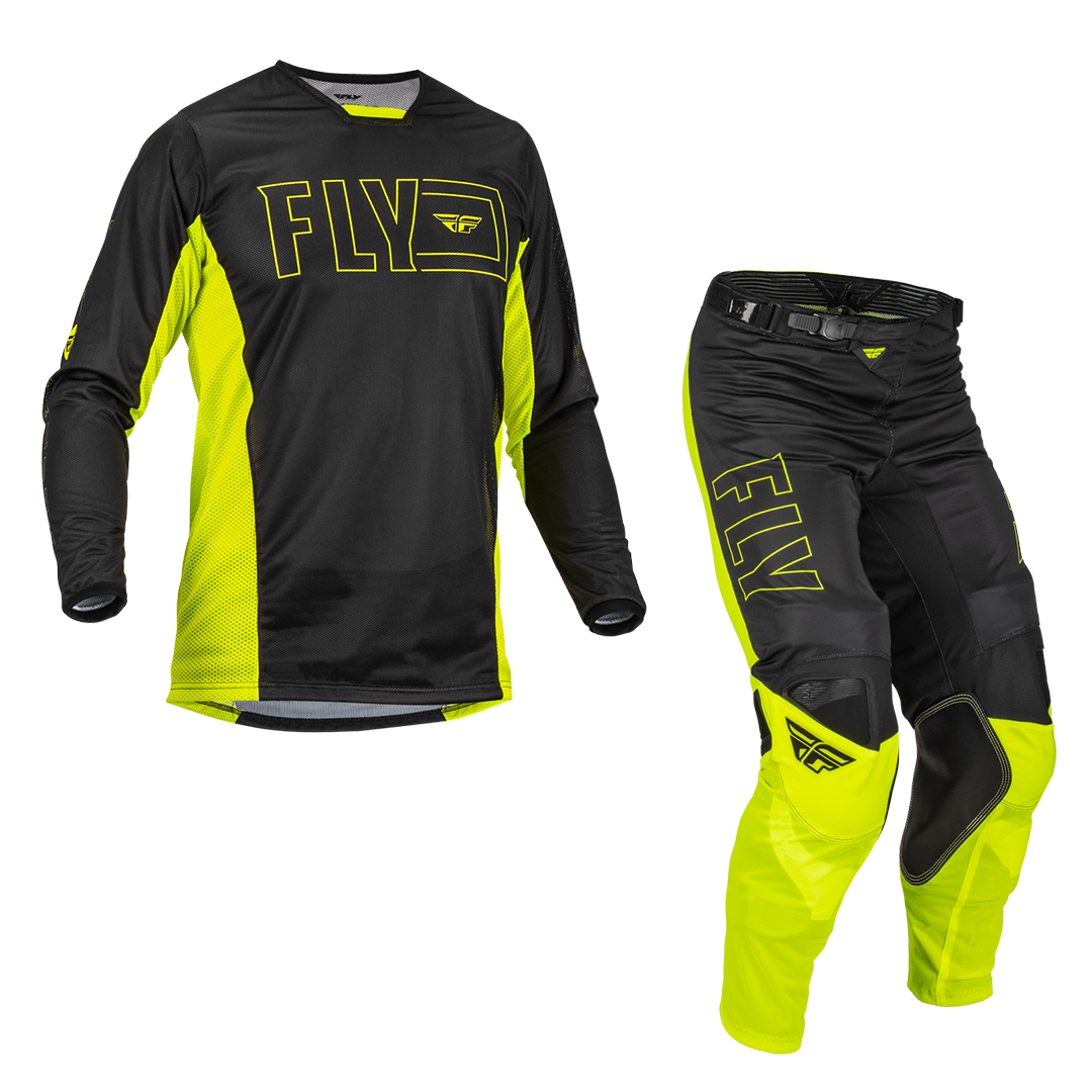 Main image of 2023 Fly Racing Kinetic Mesh Gear Set (Black/Yellow)