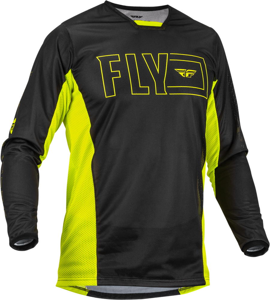 Main image of 2023 Fly Racing Kinetic Mesh Jersey (Black/Yellow)