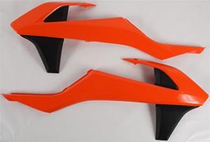 Main image of Acerbis Radiator Shrouds (Orange/Black) KTM 16-18