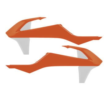 Main image of Acerbis Radiator Shrouds KTM 16-18 (Orange/White)