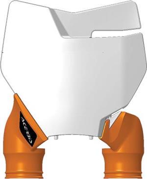 Main image of Acerbis Raptor Front Number Plate (White/Orange) KTM 16-22