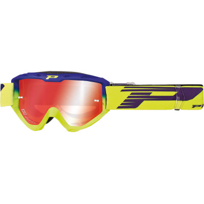 Main image of Pro Grip 3450FL Riot MX OTG Goggles (Electric Blue/Yellow Fluo)