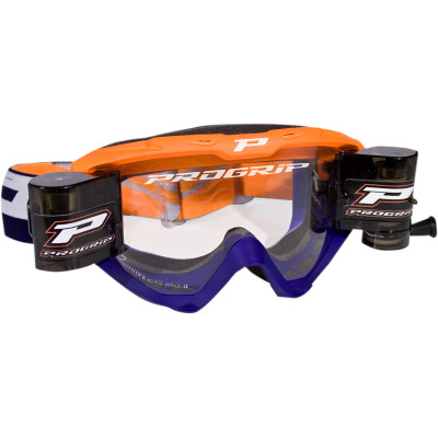 Main image of Pro Grip 3450 Riot Roll-Off MX Goggles (Orange/Blue)