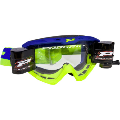 Main image of Pro Grip 3450 Riot Roll-Off MX Goggles (Electric Blue/Fluo Yellow)