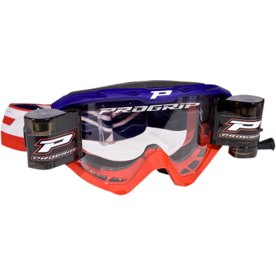 Main image of Pro Grip 3450 Riot Roll-Off MX Goggles (Blue/Red)