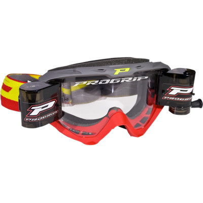 Main image of Pro Grip 3450 Riot Roll-Off MX Goggles (Grey/Red)