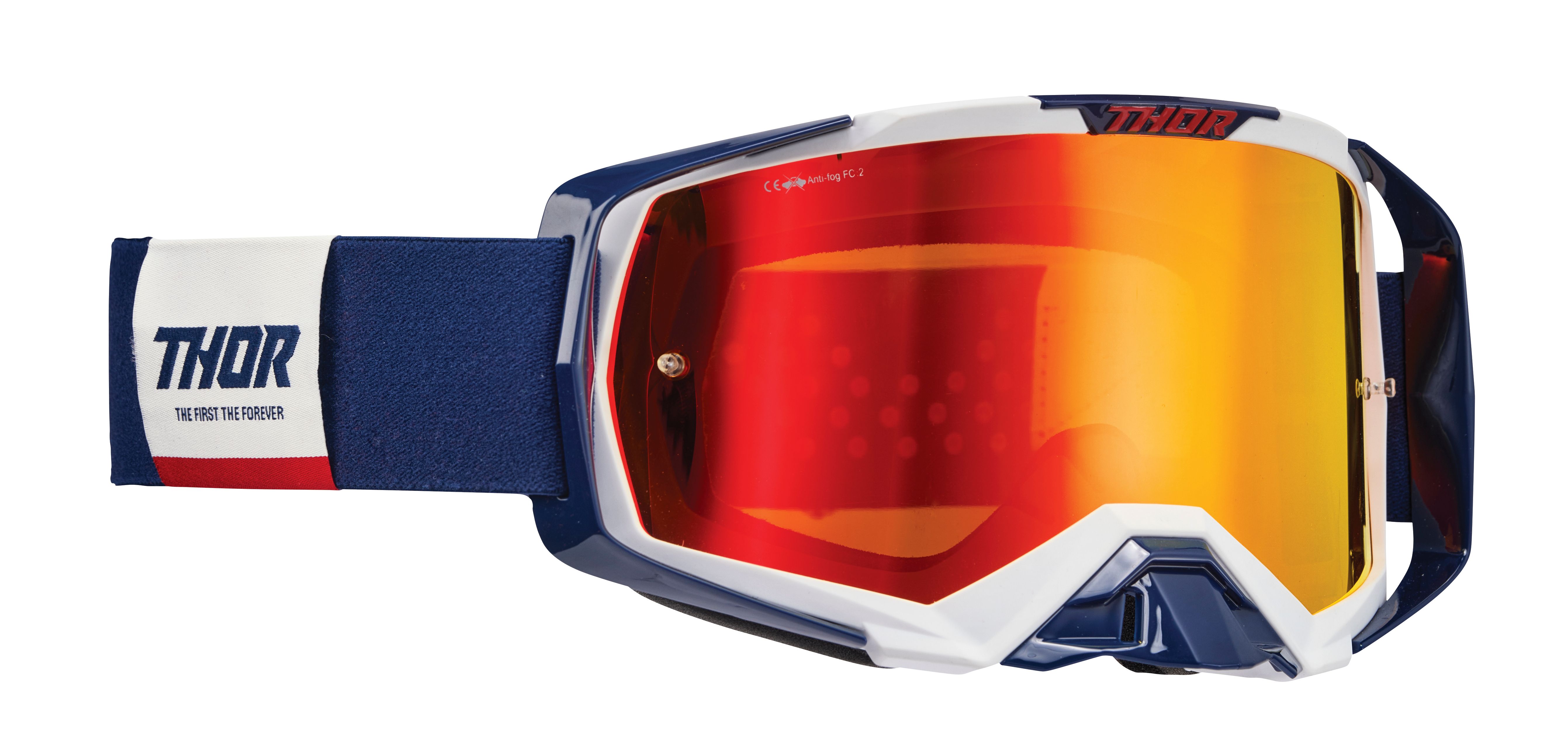 Main image of 2023 Thor Activate Goggle Navy/White (Mirror Irridium Lens)