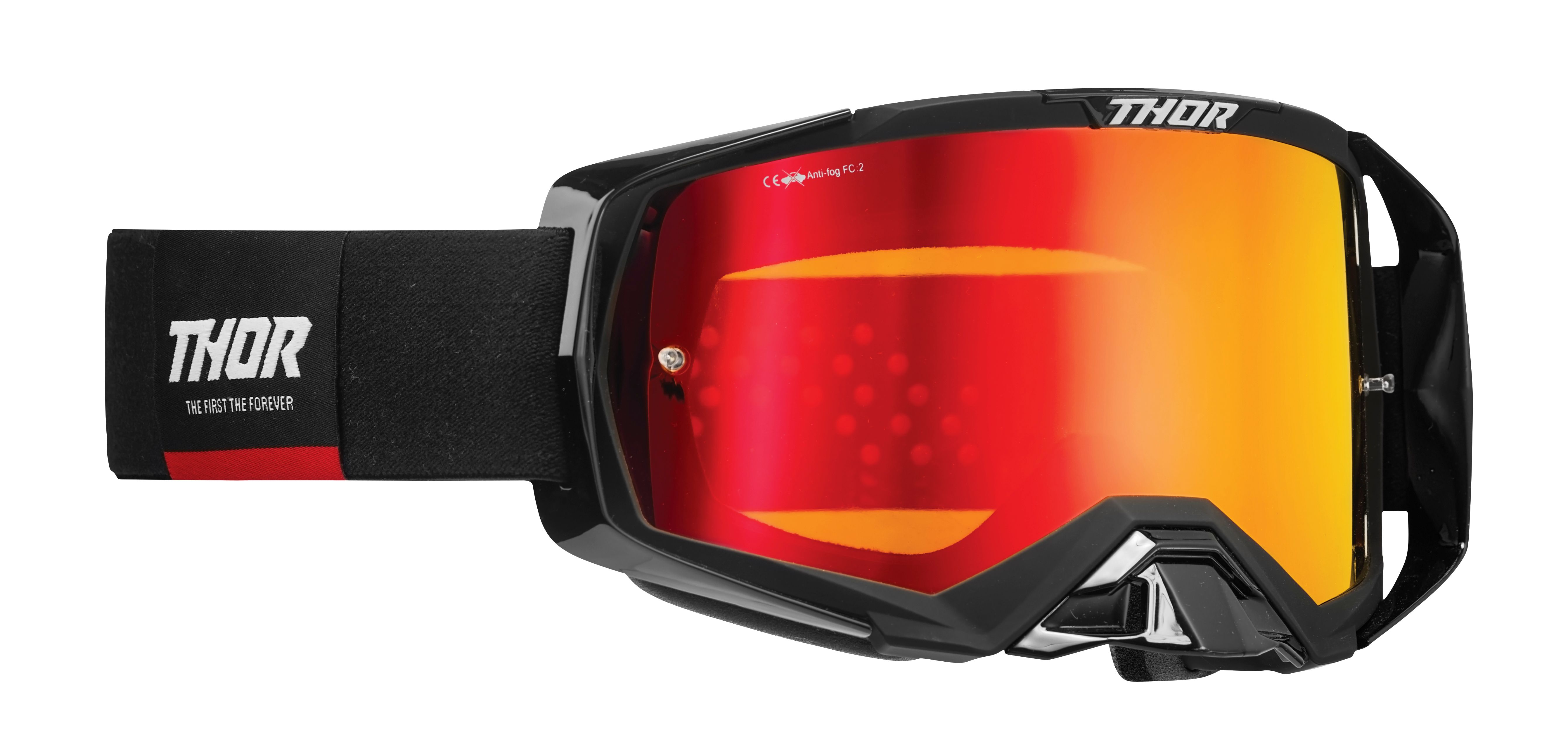 Main image of 2023 Thor Activate Goggle Black/Red (Mirror Irridium Lens)