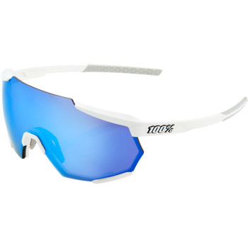 Main image of 100% Racetrap Performance Sunglasses (Matte White/Blue Mirror)