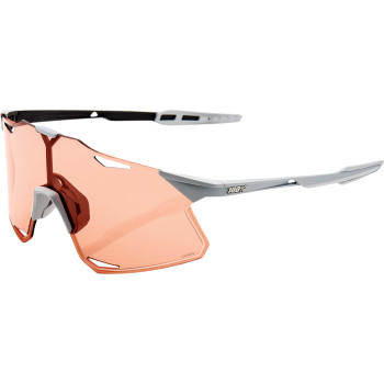 Main image of 100% Hypercraft Sunglasses (Matte Gray/Coral)