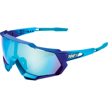 Main image of 100% Speedtrap Performance Sunglasses (Metallic Blue/Blue Mirror)