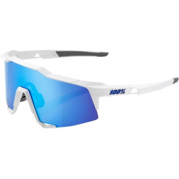 Main image of 100% Speedcraft Performance Sunglasses (White/Blue Mirror)